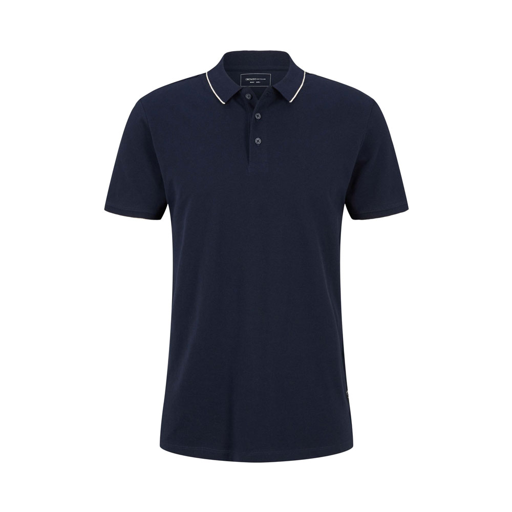 Tom Tailor Men's Polo Shirt with Tipping Sky Captain Blue 1030720 ...