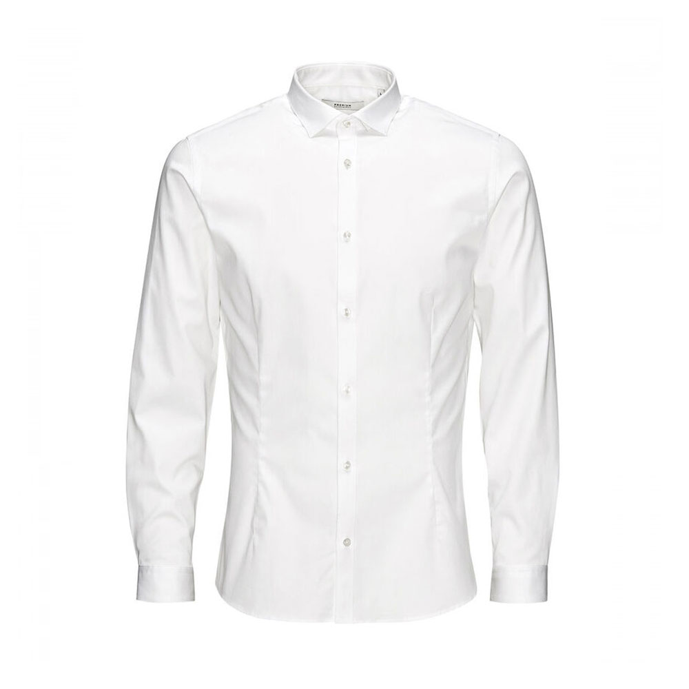 Jack & Jones Ανδρικό Πουκάμισο Jjprparma Shirt L/S Noos White Super Slim