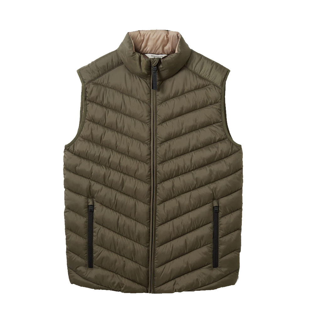 Tom Tailor Ανδρικό Αμάνικο Μπουφάν Quilted Vest Dusty Olive Green