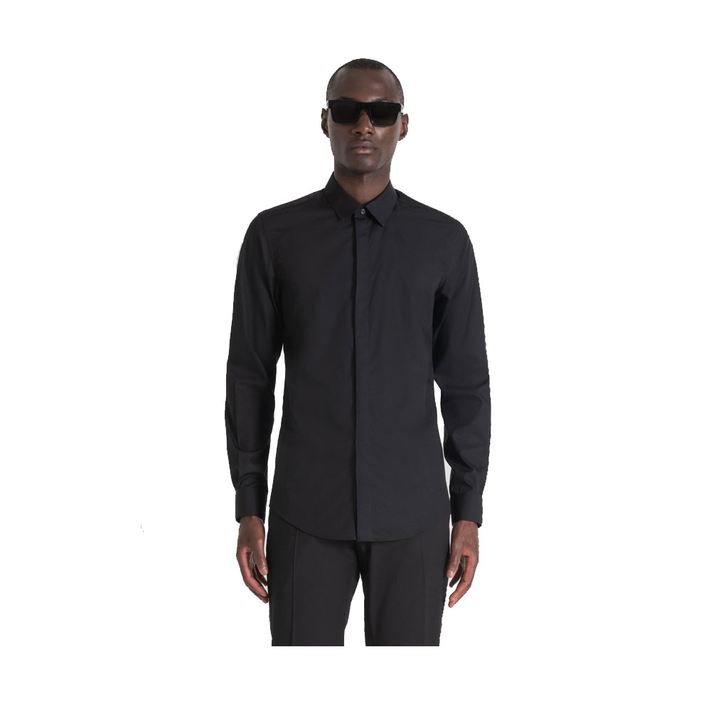 Antony Morato Ανδρικό Πουκάμισο “London” Slim Fit Shirt Black
