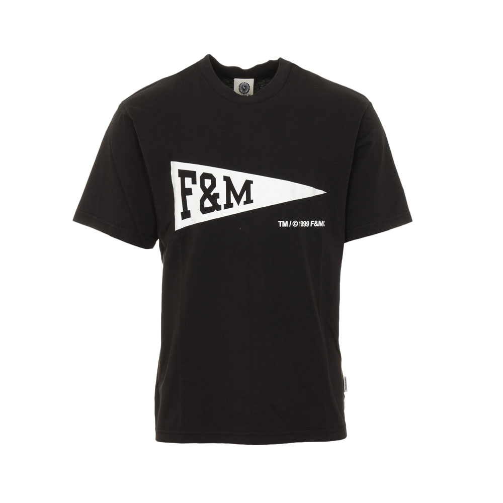 Franklin & Marshall Men’s T-shirt with Letter Print Black