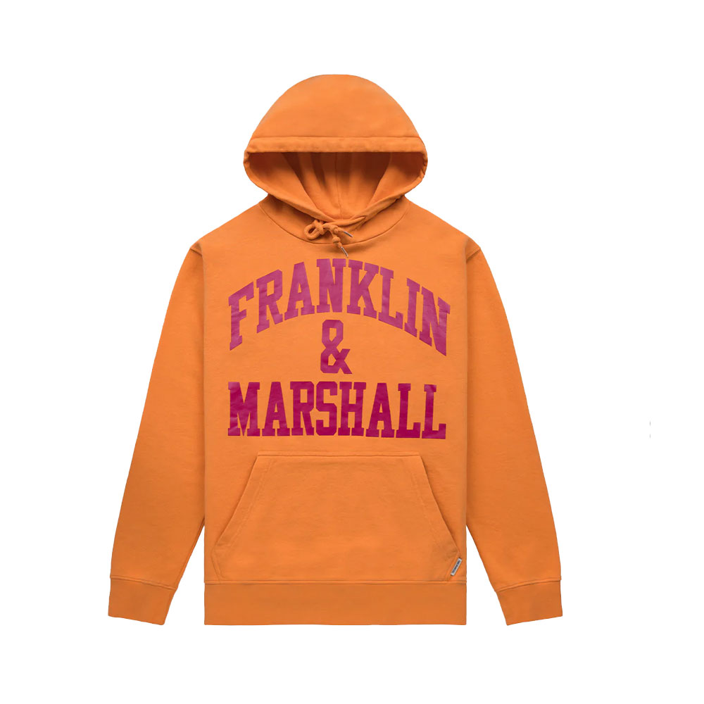 Franklin & Marshall Ανδρικό Φούτερ Sweatshirt Brushed Cotton Fleece Orange