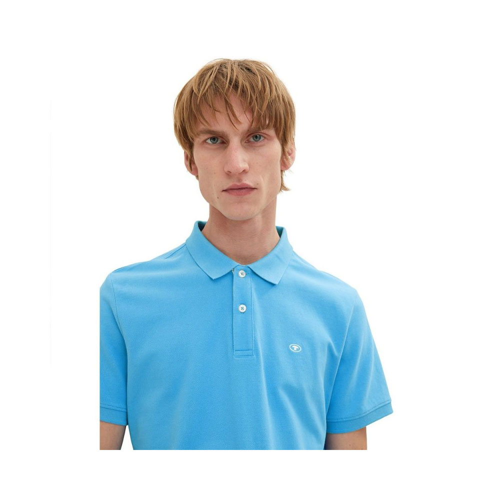 Tom Tailor Men\'s Basic Polo T-shirt Rainy Sky Blue - Icon Store
