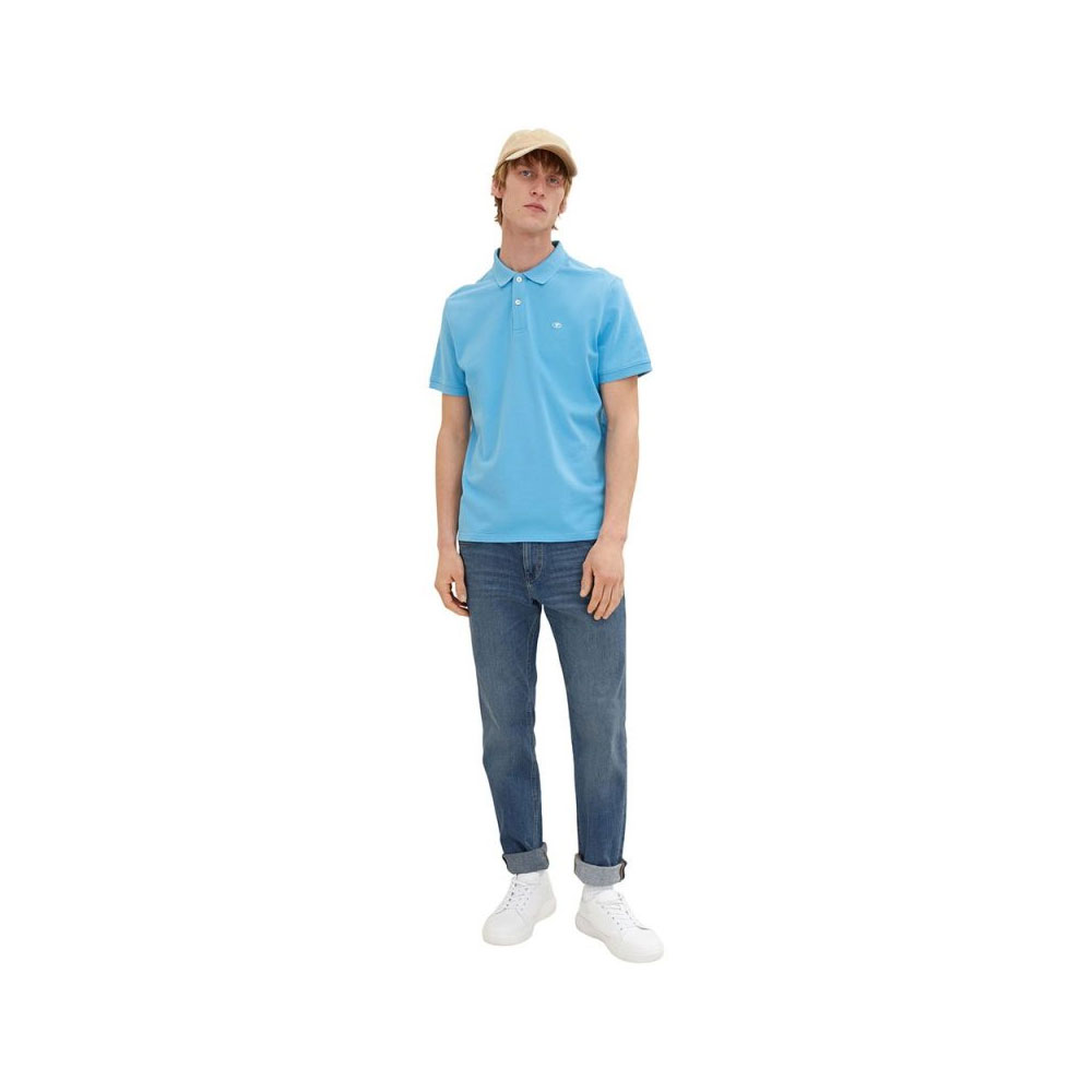 Tom Tailor Men\'s Basic Polo T-shirt Rainy Sky Blue - Icon Store | T-Shirts