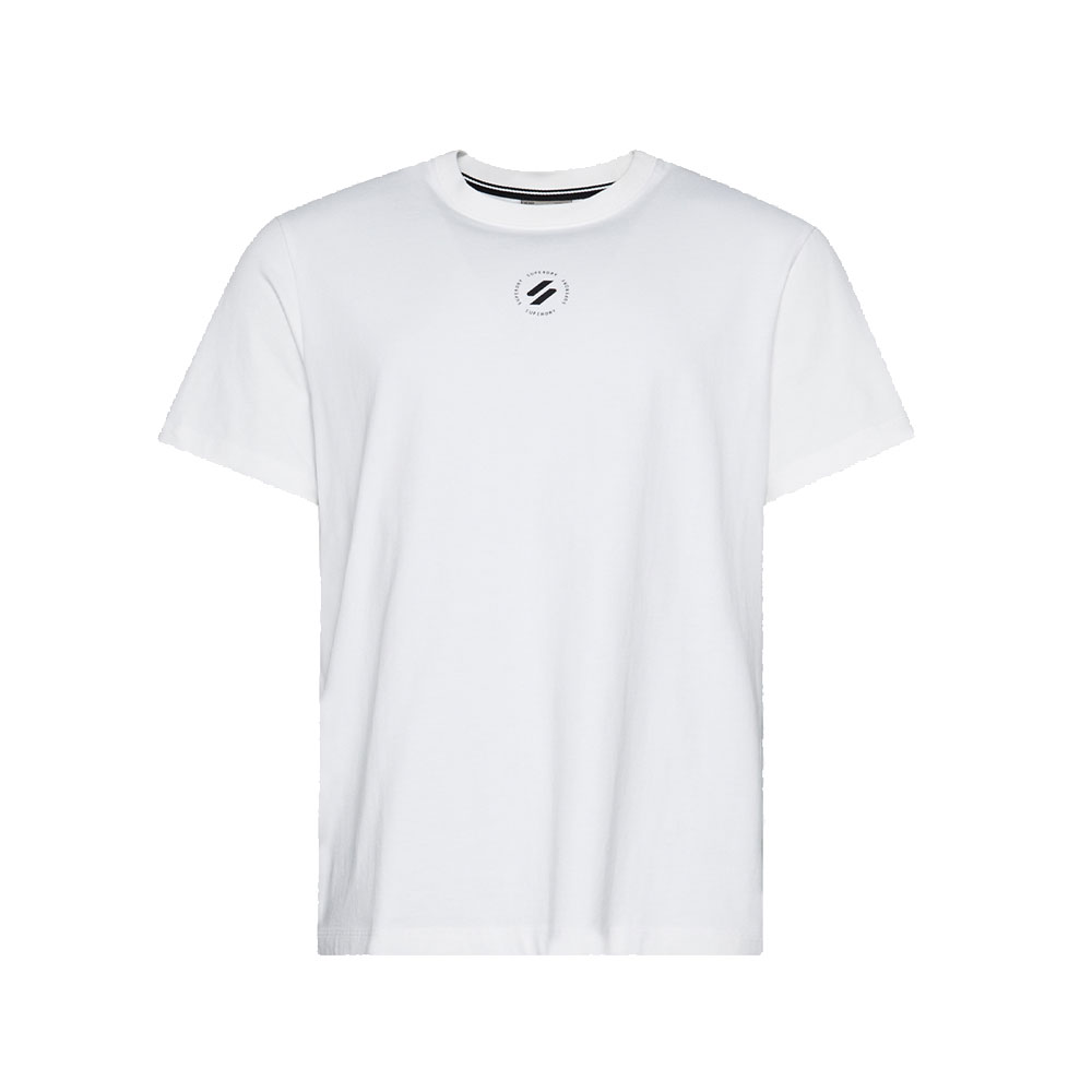 Superdry Ανδρική Μπλούζα Code Stacked Logo T-Shirt Brilliant White