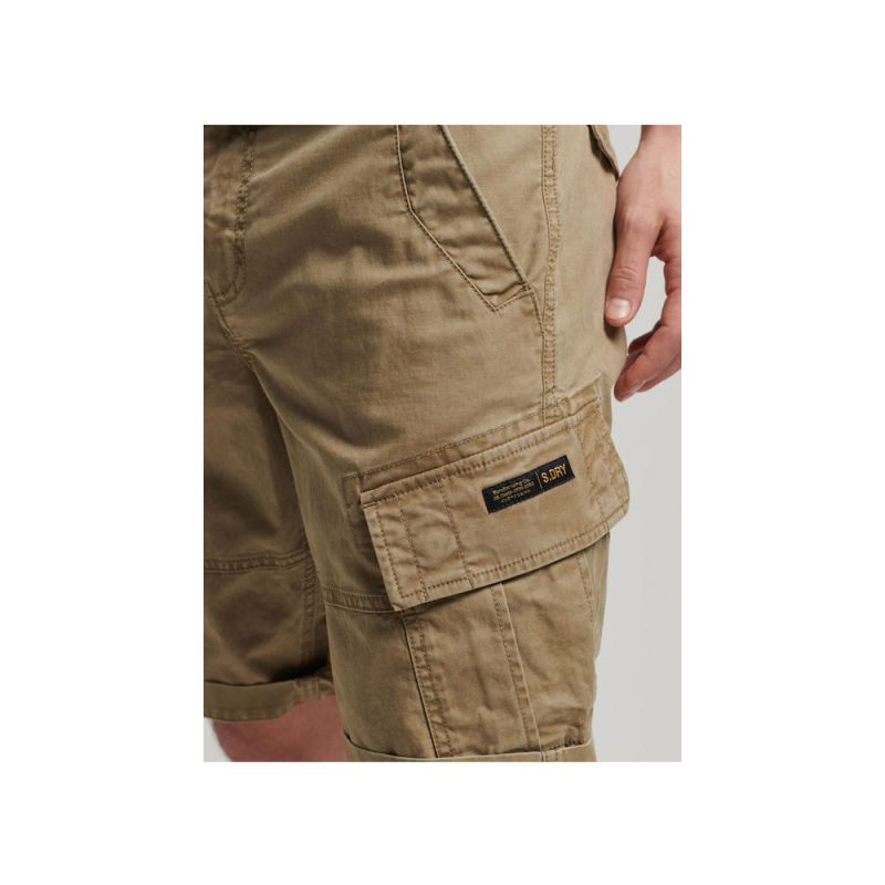 Superdry Men\'s Vintage Core Cargo Shorts Dress Beige - Icon Store