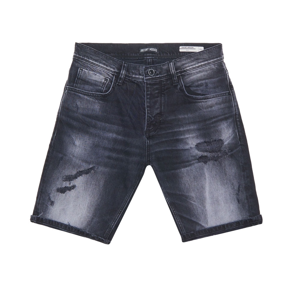 Antony Morato Ανδρική Βερμούδα “Argon” Slim Fit Shorts in Comfort Denim with Dark Wash Black