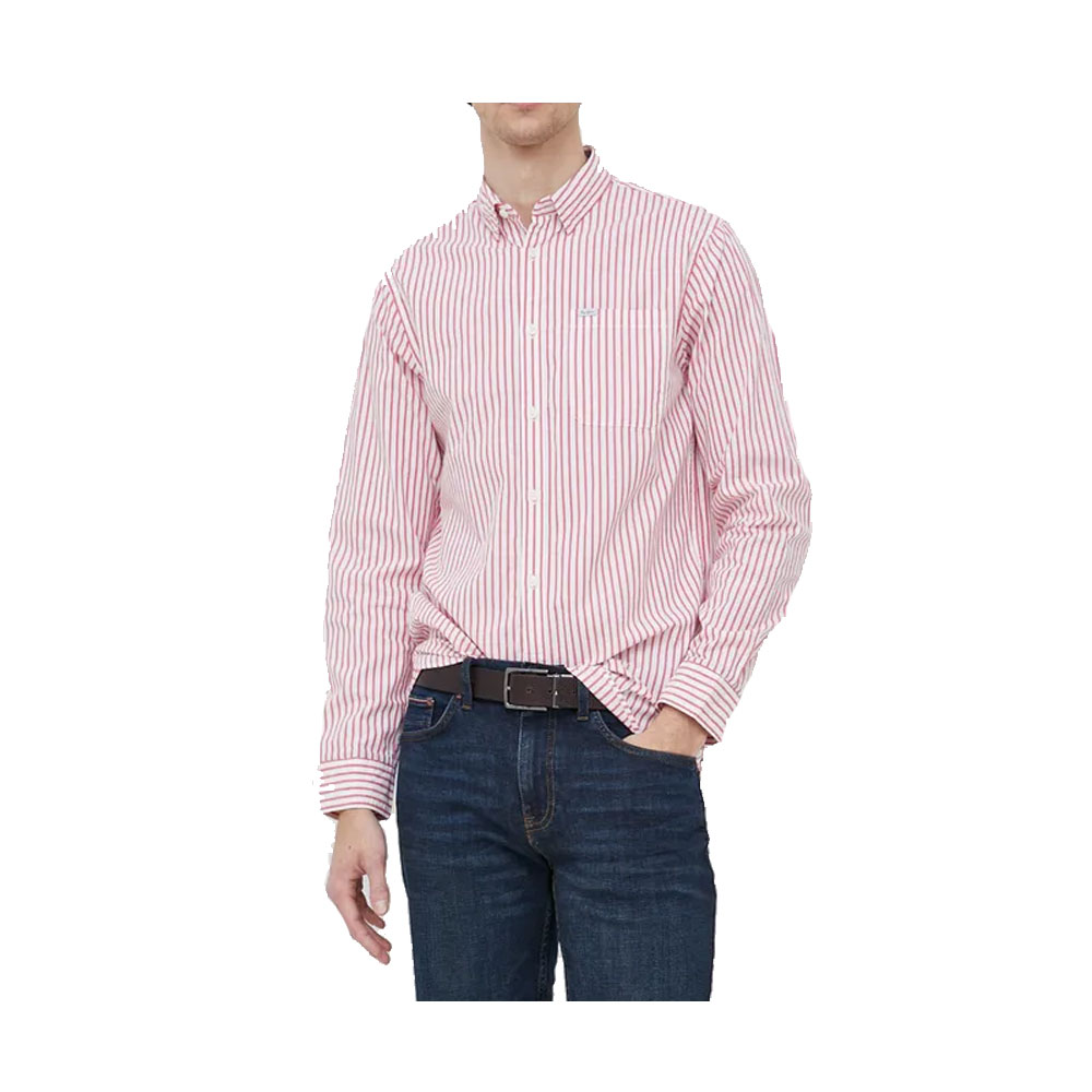 Pepe Jeans Men’s Livery Striped Shirt Studio Red