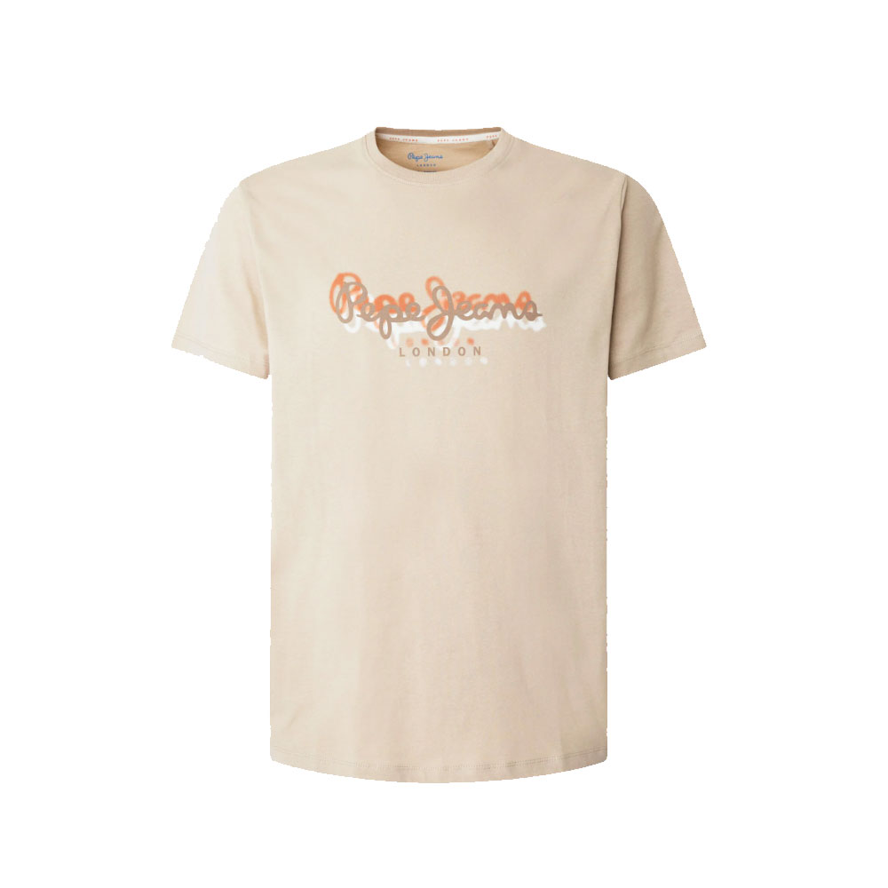Pepe Jeans Ανδρική Μπλούζα Logo Print T-Shirt Malt
