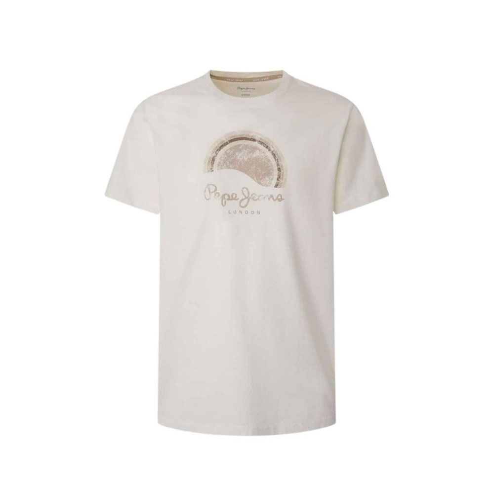 Pepe Jeans Men’s Worn-Effect Logo T-Shirt Off White