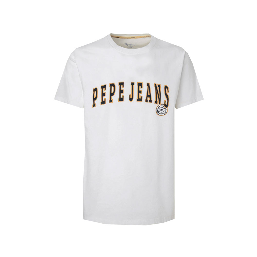 Pepe Jeans Ανδρική Μπλούζα Logo Print T-Shirt White