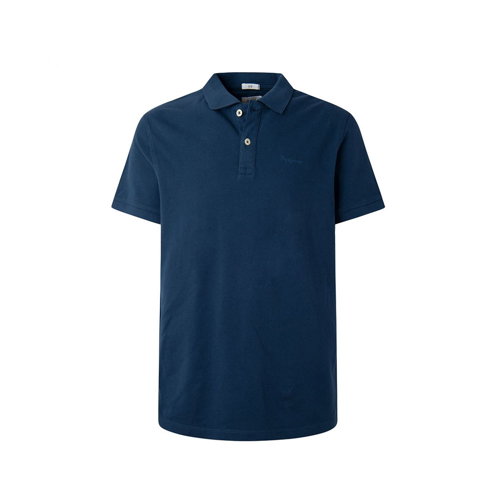 Pepe Jeans Men’s Logo Polo T-Shirt Navy