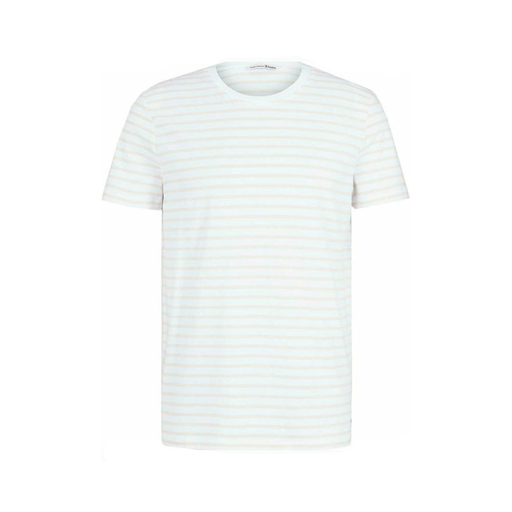 Tom Tailor Ανδρική Μπλούζα Basic T-shirt Almond with White Stripes